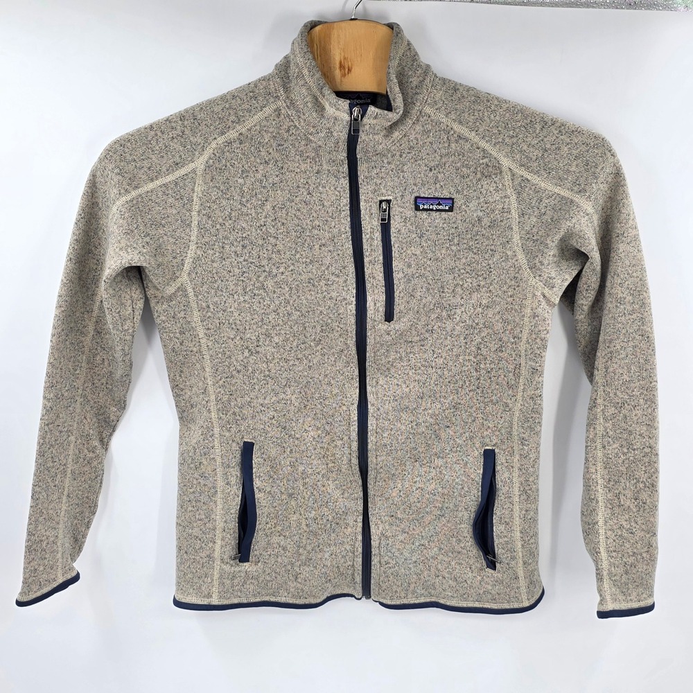 Patagonia Mens Better Sweater Full Zip Fleece Jacket Oatmeal Heather Gray Large